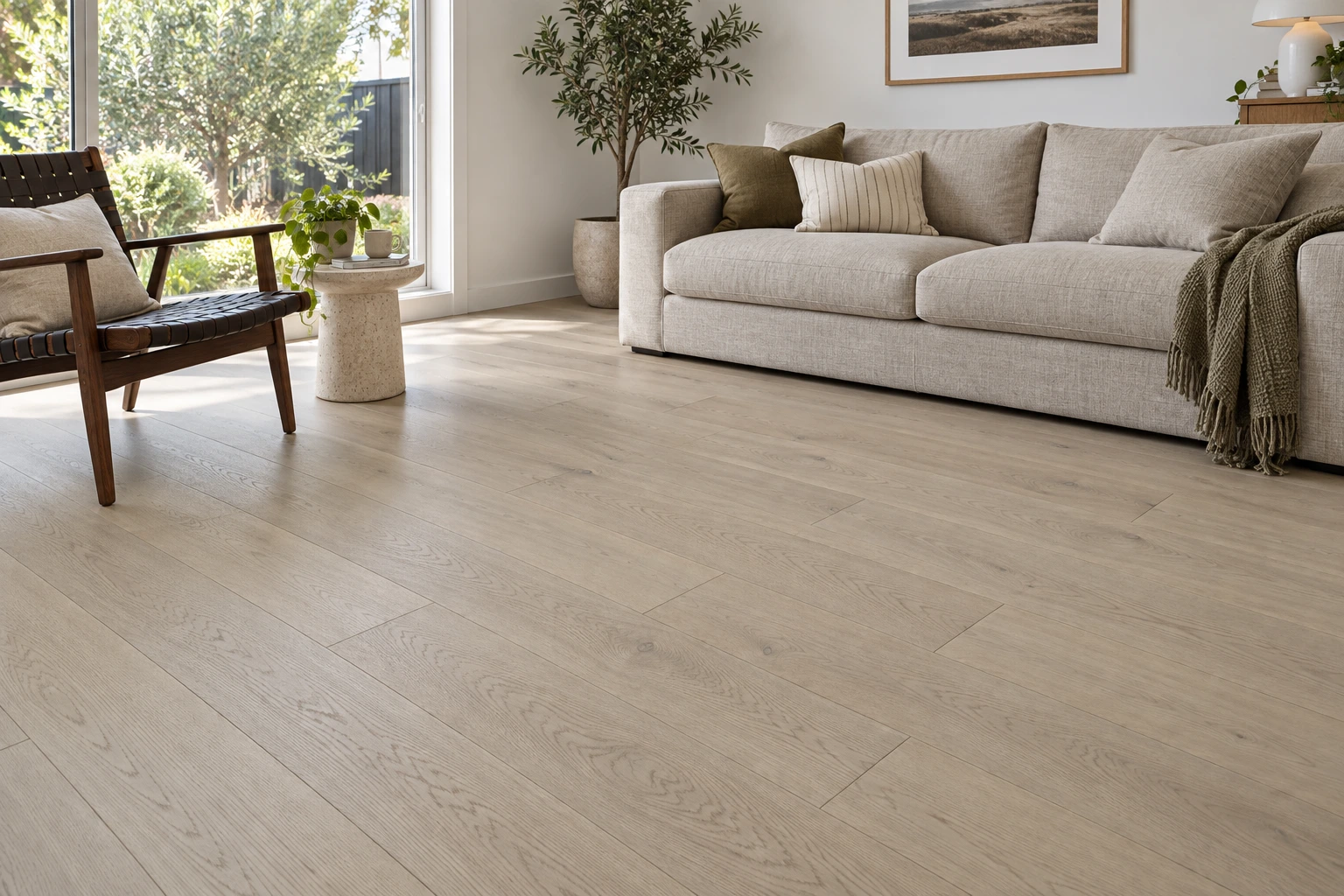 Interior with oak flooring