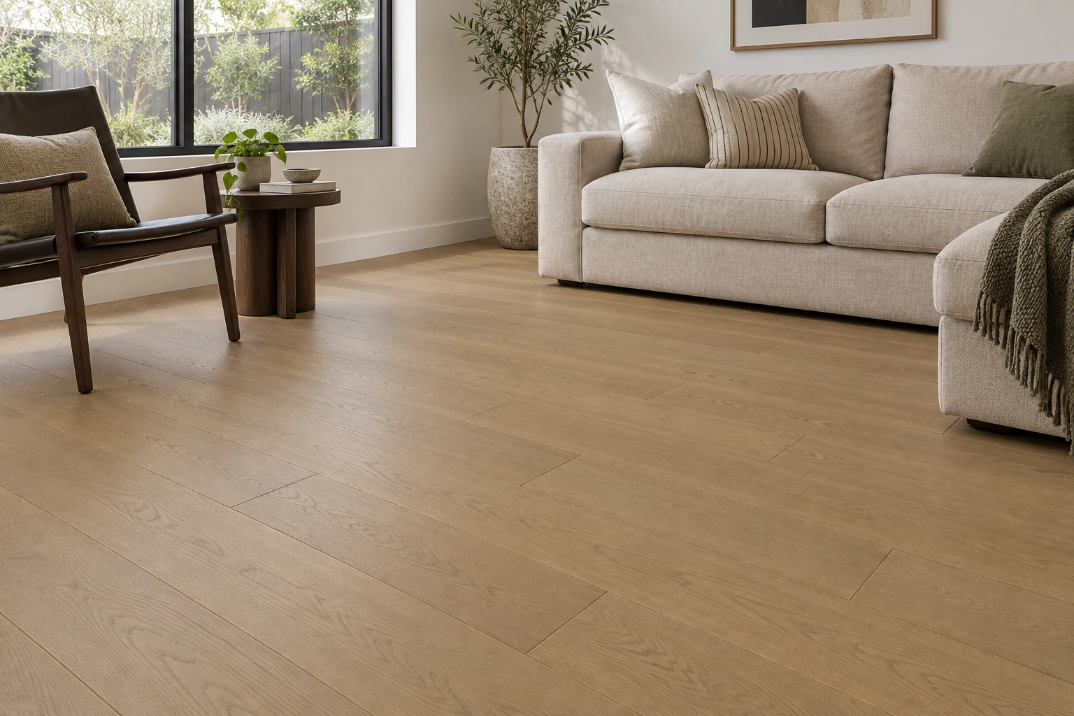 Interior with oak flooring