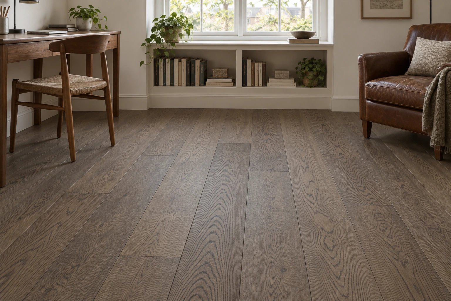 Interior with oak flooring